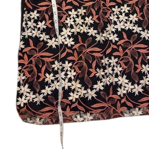 Aidan Mattox Floral Embroidered Lace Column Dress Long Gown Pink Black Size 4 - Picture 9 of 11